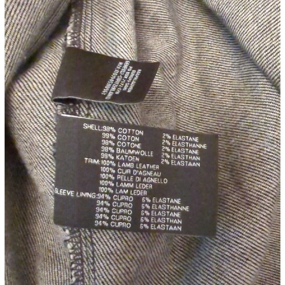 Ralph Lauren Black Label Denim Lamb Leather Trim Cocktail Sheath Dress Size 2/4 - Picture 8 of 8